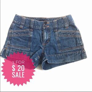 Nevada medium wash button front shorts Sz 6